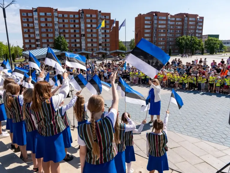 Kohtla-Järve tähistas Ahtmes Eesti lipu päeva