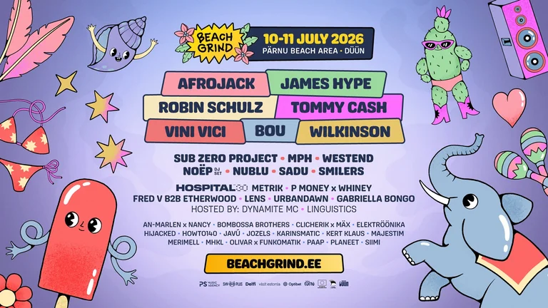 Beach Grind 2026 toob Pärnu randa suve suurima muusikafestivali