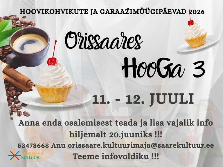 Orissaares HooGa 3: tasuta avatud õued 11.–12. juulil