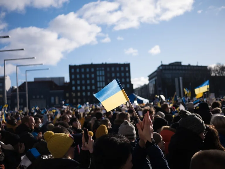 Tallinnas muutub Ukraina toetuse märk linnasüdames